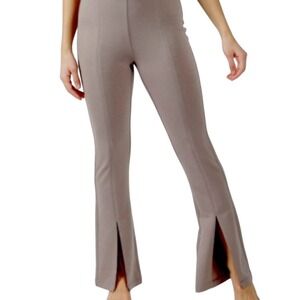 Yogalicious Womens LUX Girlfriend Front Slit 7/8 Flared Yoga Pant Leggings Large